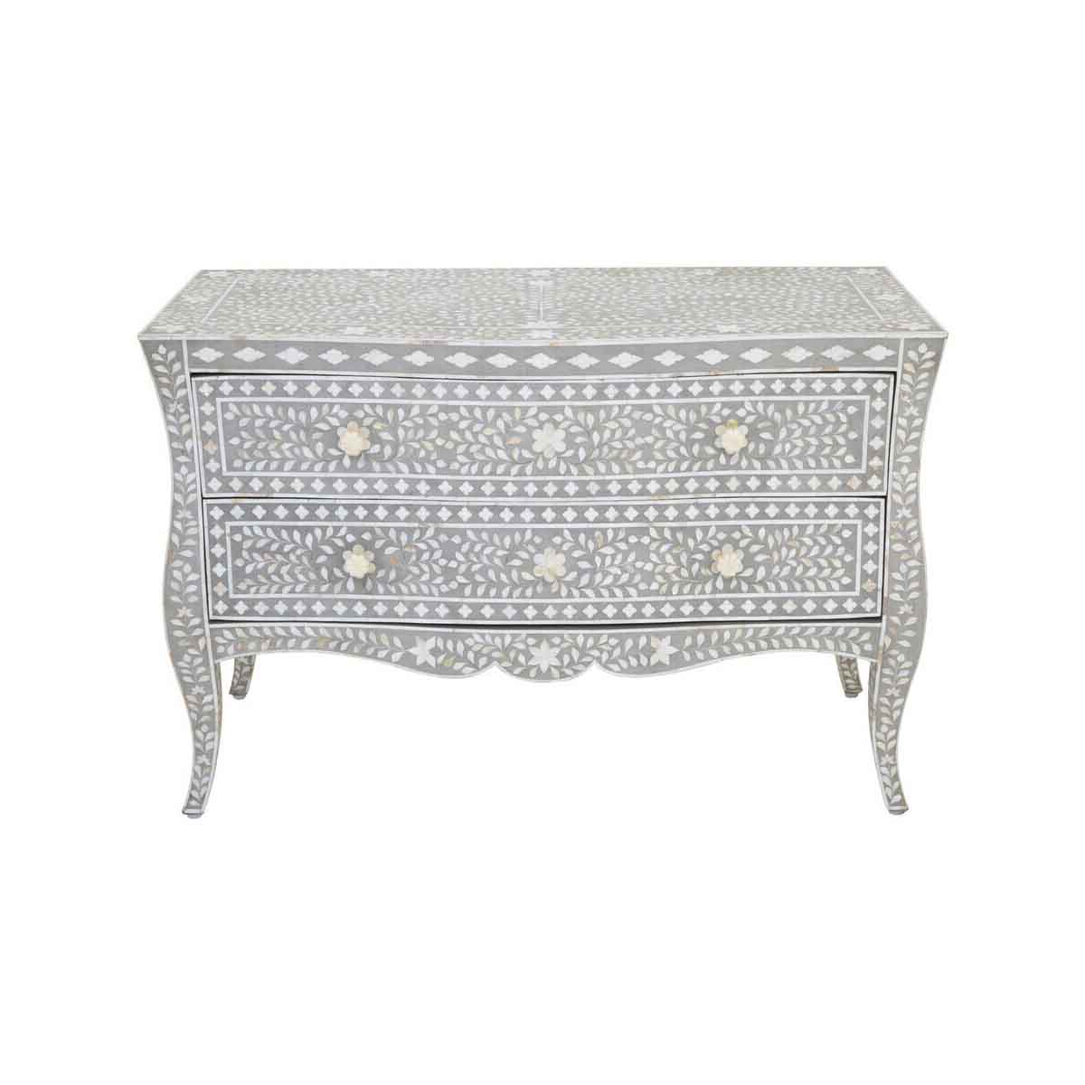 Fusion 2 Drawer Chest with Mother of Pearl Inlay