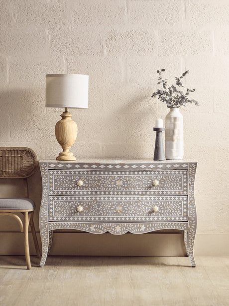 Fusion 2 Drawer Chest with Mother of Pearl Inlay