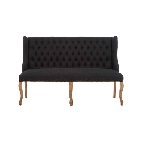 Harrison 2 Seat Black Bench