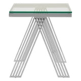 Piermount Clear Glass End Table