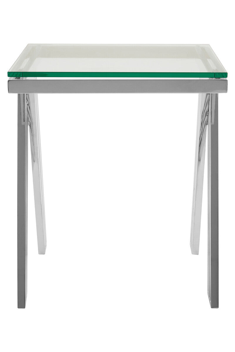 Piermount Clear Glass End Table