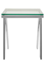 Piermount Clear Glass End Table