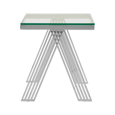 Piermount Clear Glass End Table