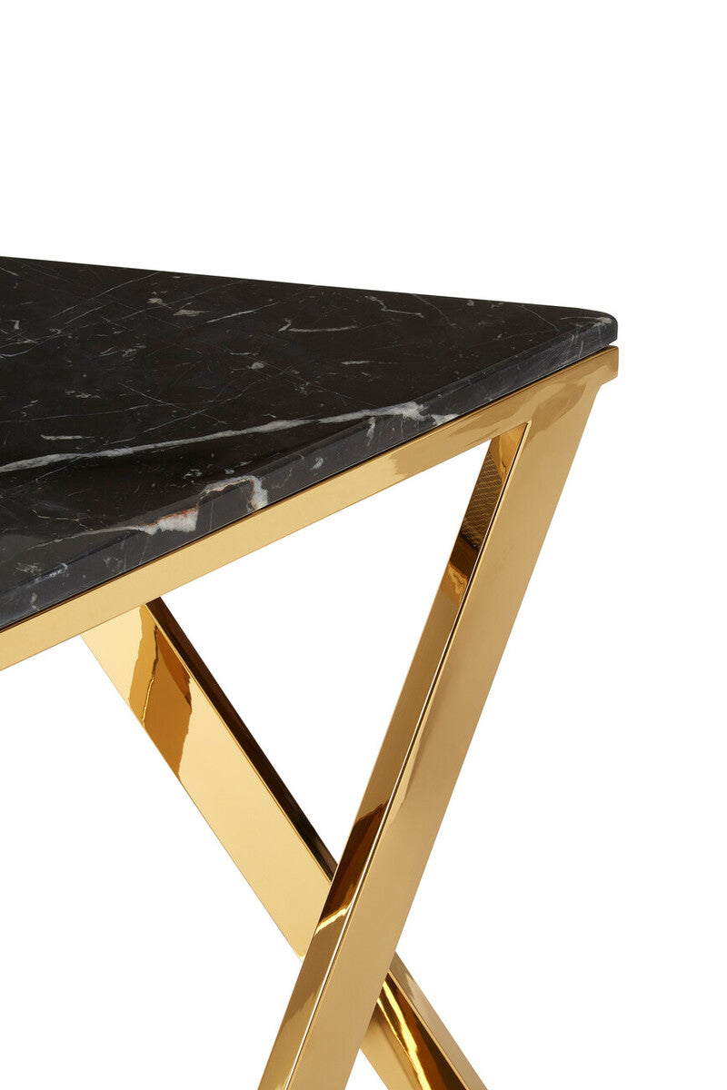 Piermount Black And Gold End Table