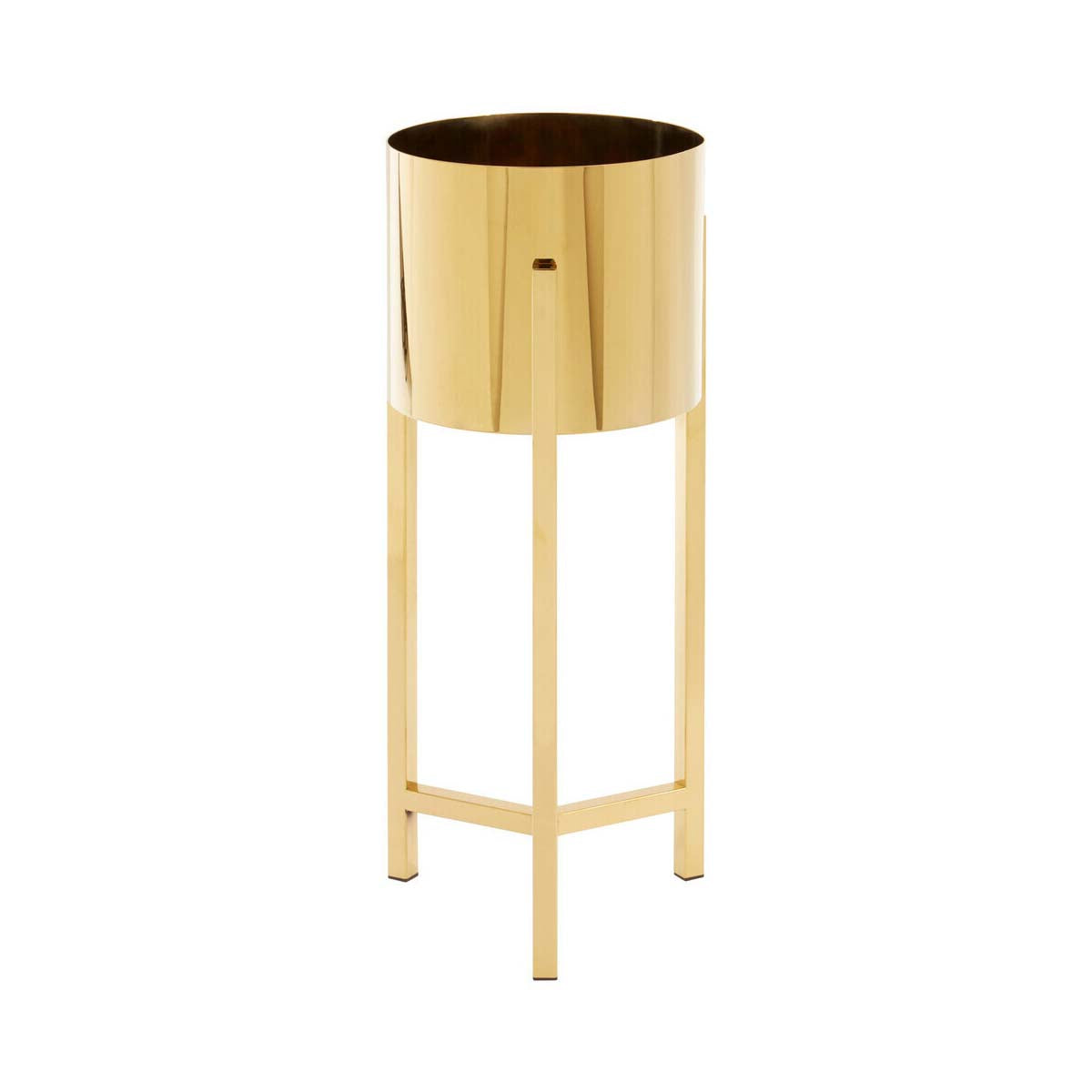 Piermount Large Gold Finish Planter