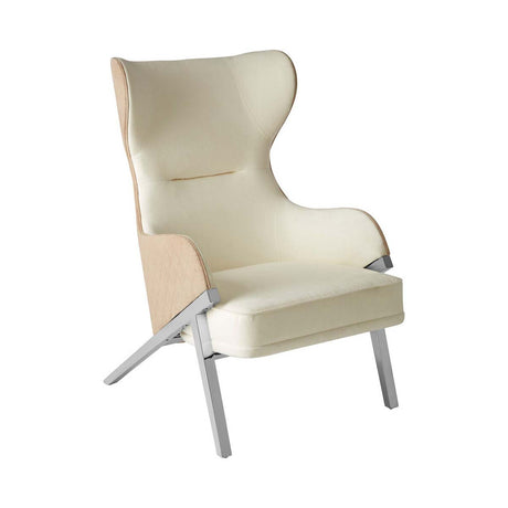 Piermount White Fabric Chair