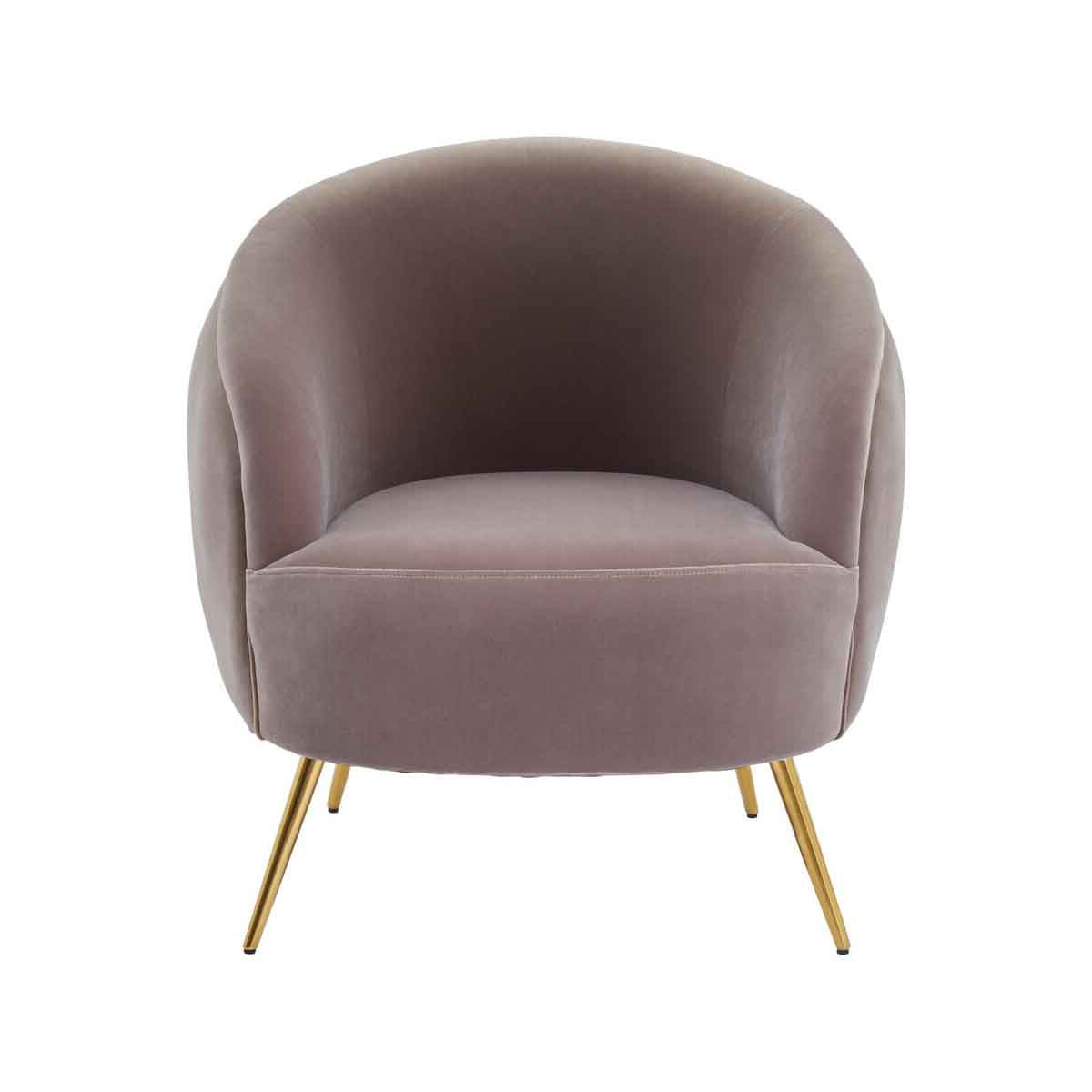 Manhattan Mink Velvet Armchair