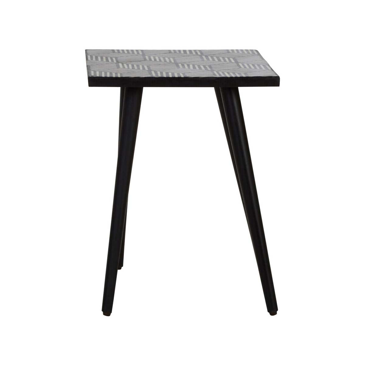 Boho Side Table With Angular Base