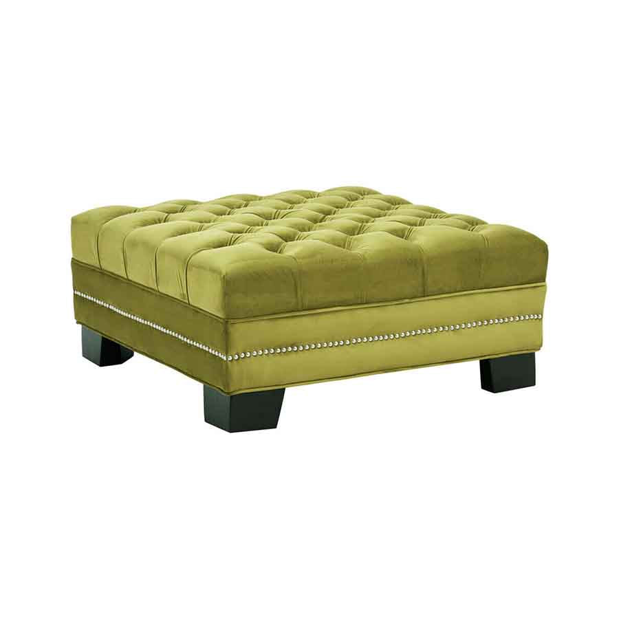 Sofia Moss Velvet Footstool