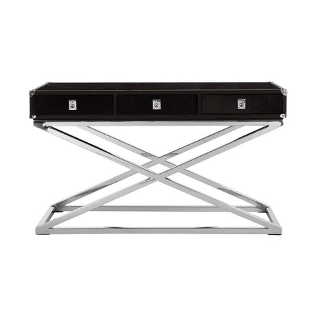 Kensington Townhouse Hair On Hide 3 Drawer Console Table