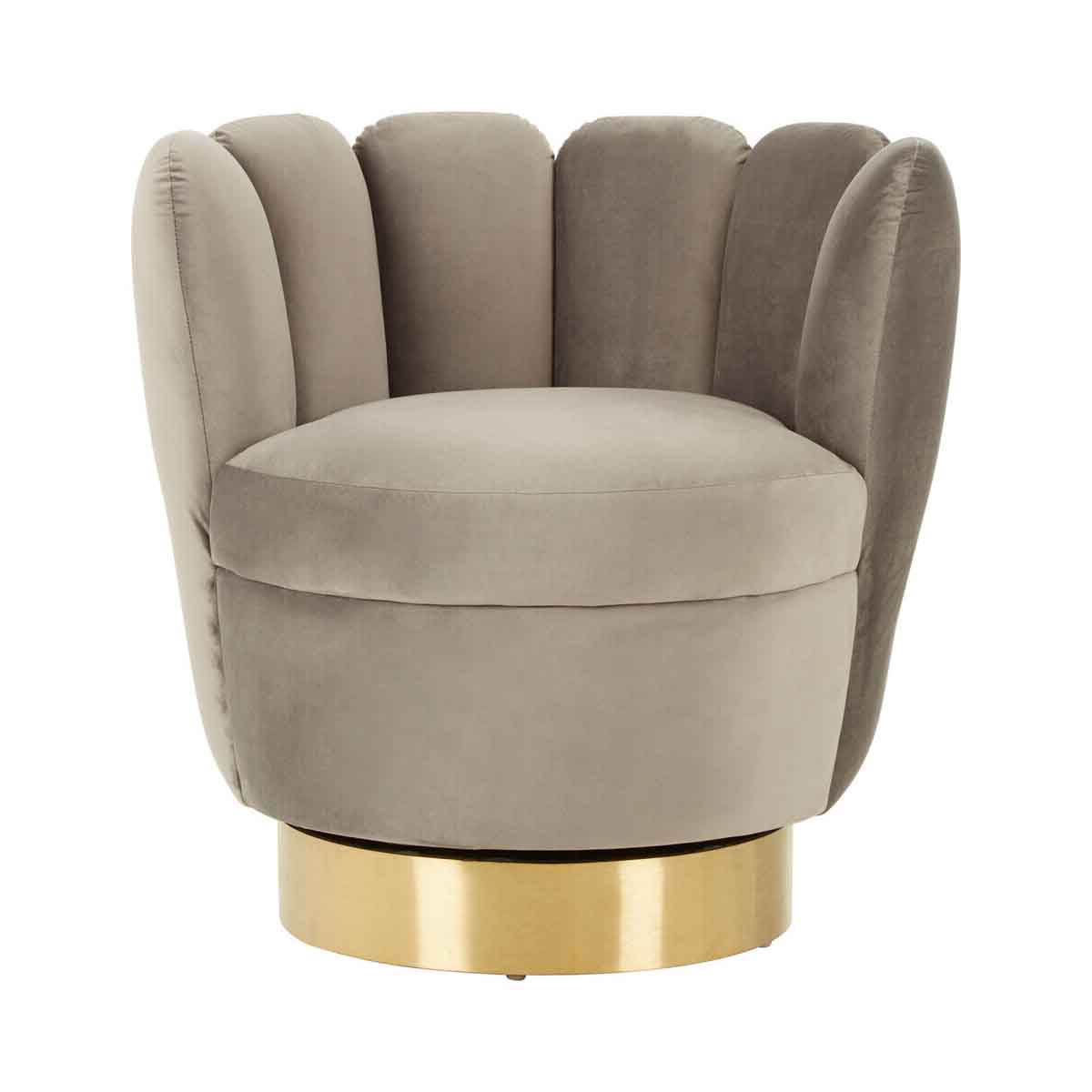 Beauly Grey Velvet Accent Chair