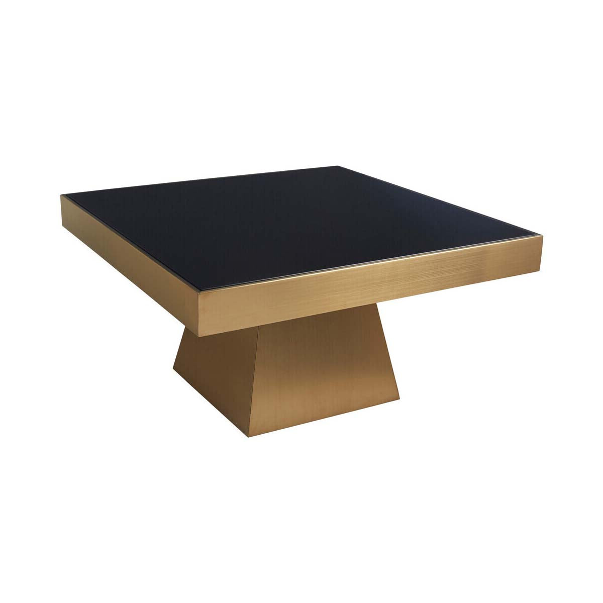 Carlox Square Gold Finish Coffee Table