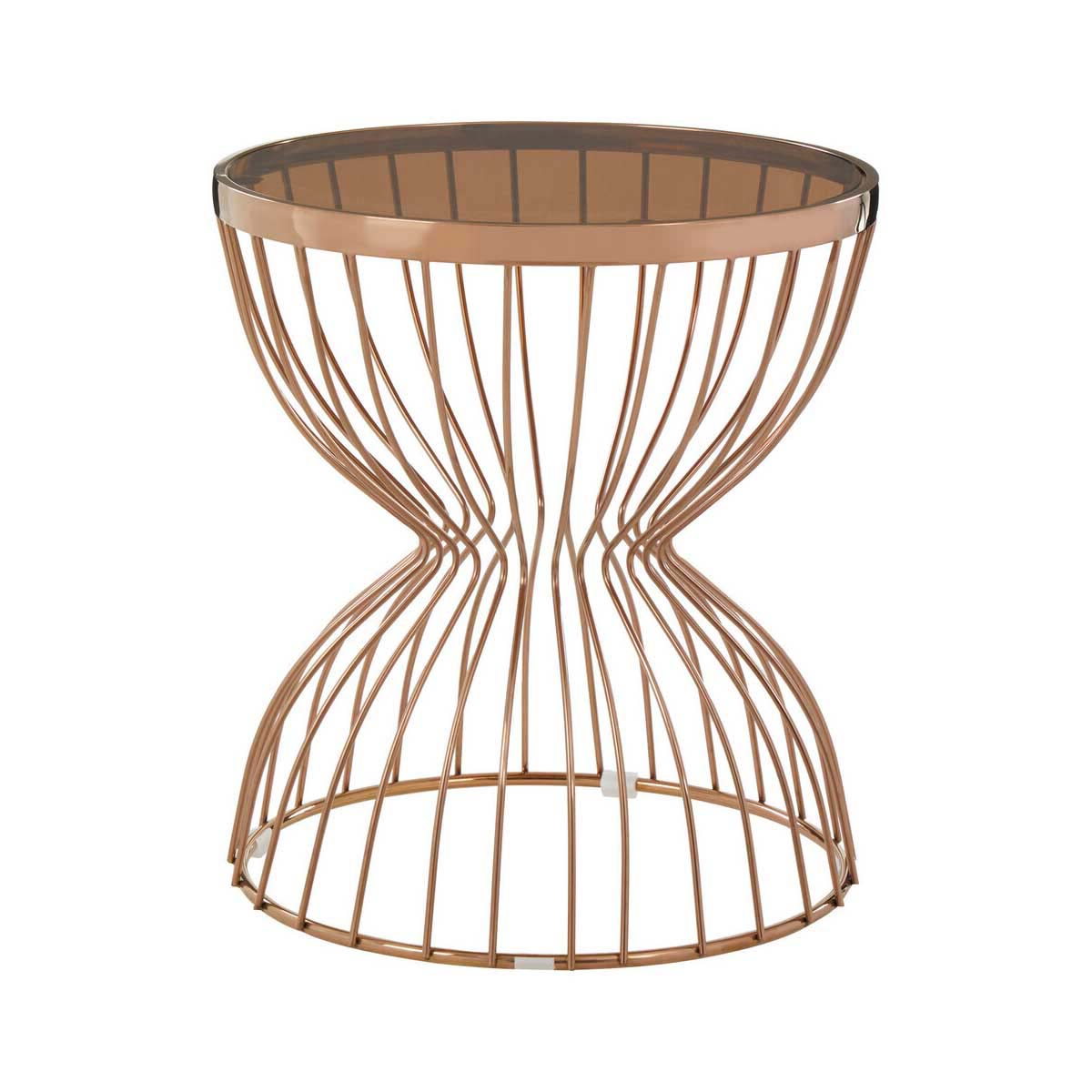 Tula Round Hourglass Base Side Table