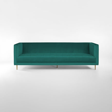 Otylia 3 Seat Green Sofa