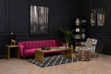 Bella 3 Seat Wine Velvet Sofa