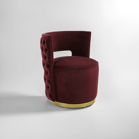 Bola Wine Velvet Chair