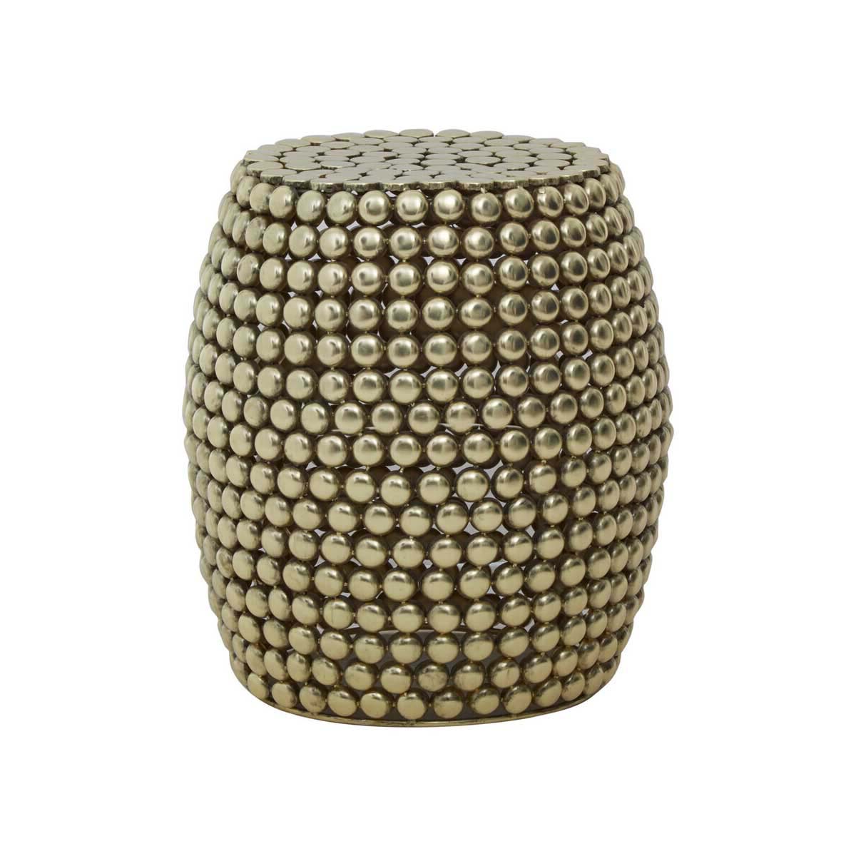 Templar Gold Finish Stool and Side Table