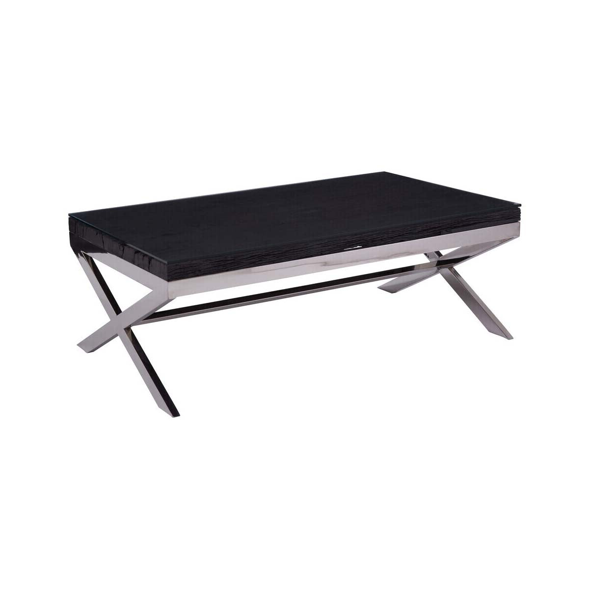 Kerala Black Coffee Table With Cross Base