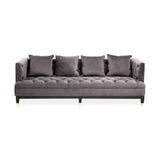Sefira 3 Seat Viola Pirate Grey Fabric Sofa