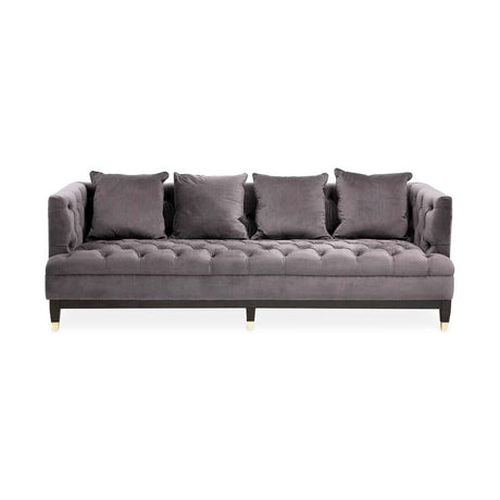 Sefira 3 Seat Viola Pirate Grey Fabric Sofa