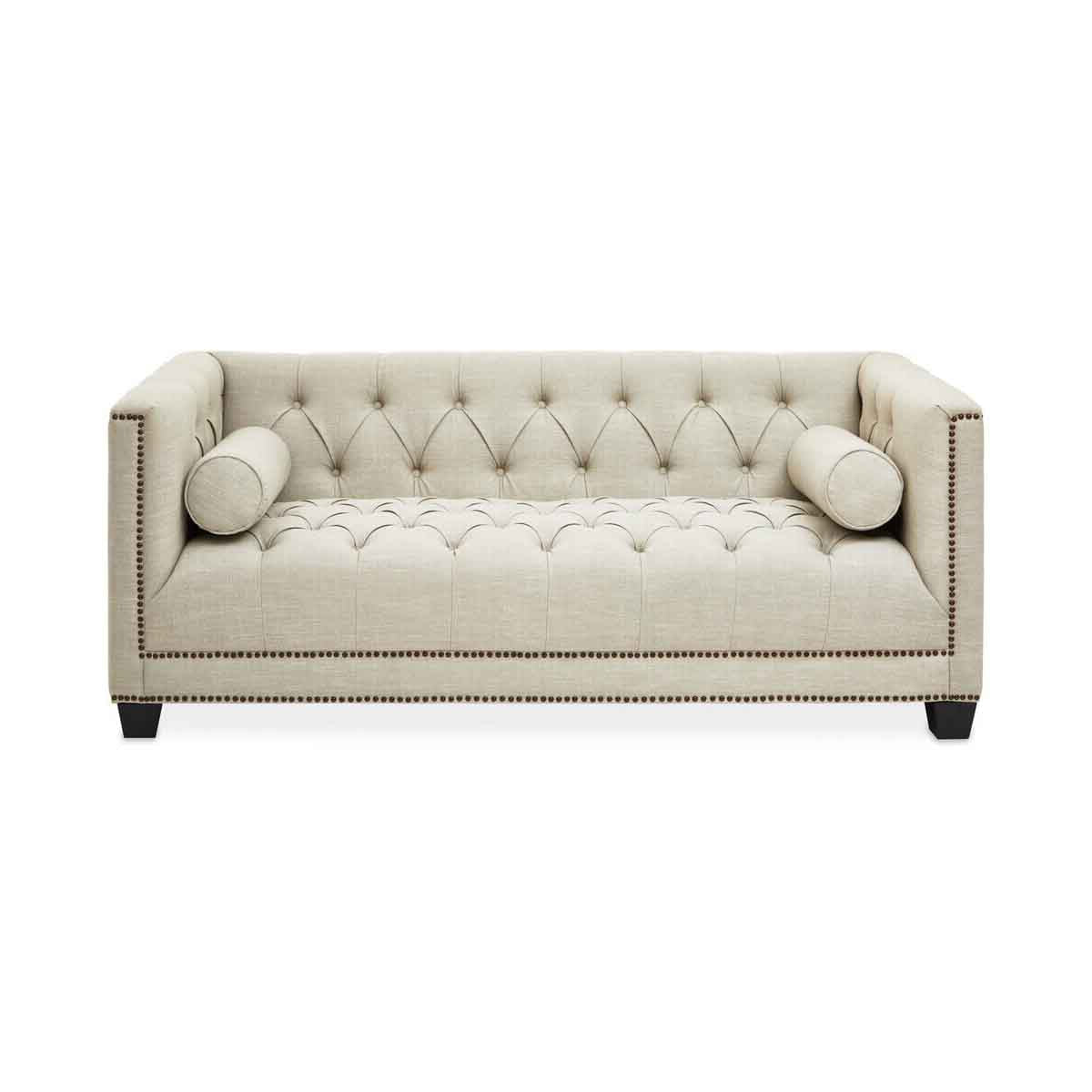 Surina 2 Seat Stone Fabric Sofa