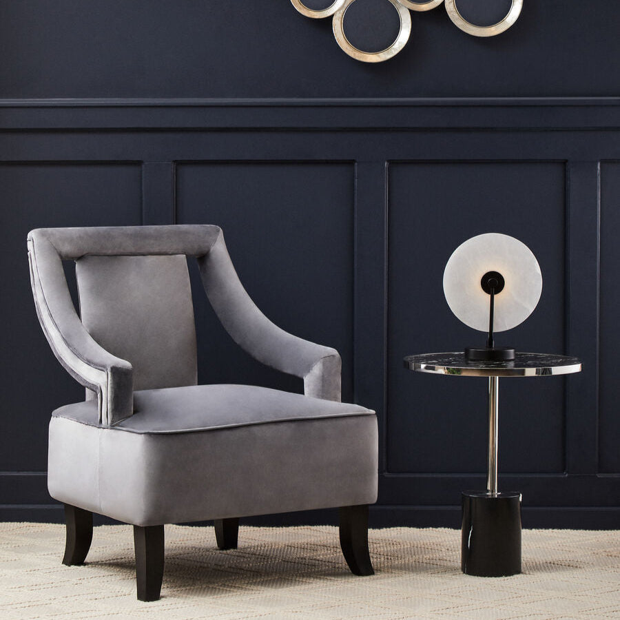 Faye Grey Velvet Chair