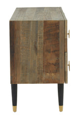 Malay Four Drawer Recycled Elm Wood Chest