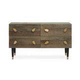 Malay Four Drawer Recycled Elm Wood Chest