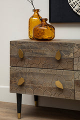 Malay Four Drawer Recycled Elm Wood Chest