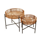 Batu Set Of 2 Natural Rattan Side Tables