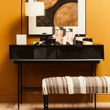Jakara Black 2 Drawer Console Table