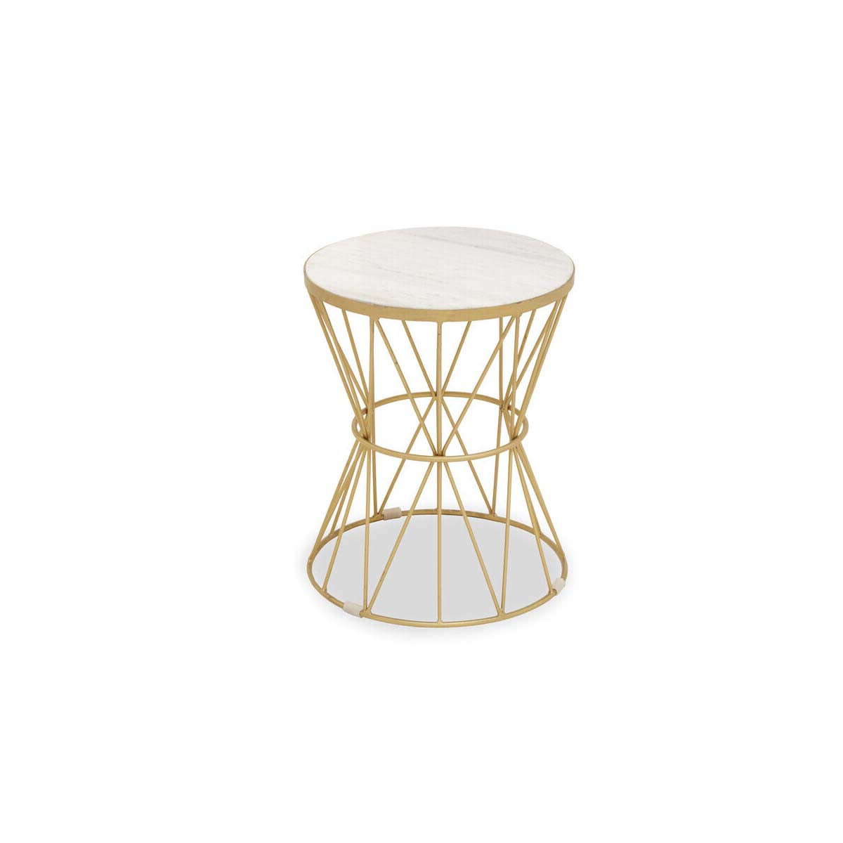 Rabia Side Table With Pinched Base