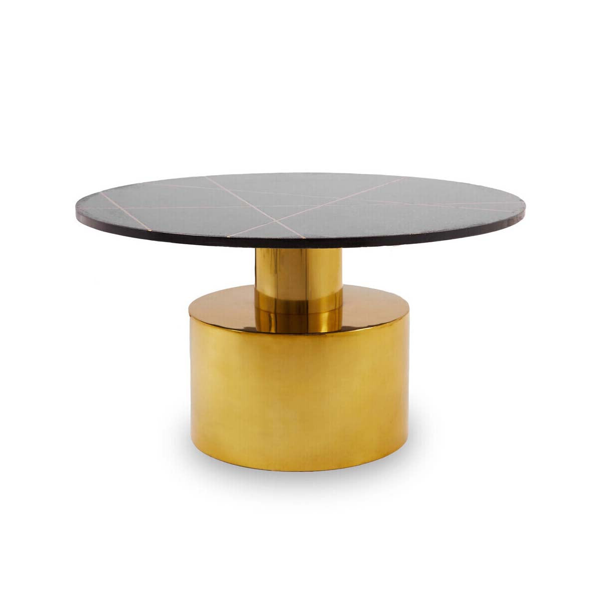 Rabia Coffee Table With Black Marble Top