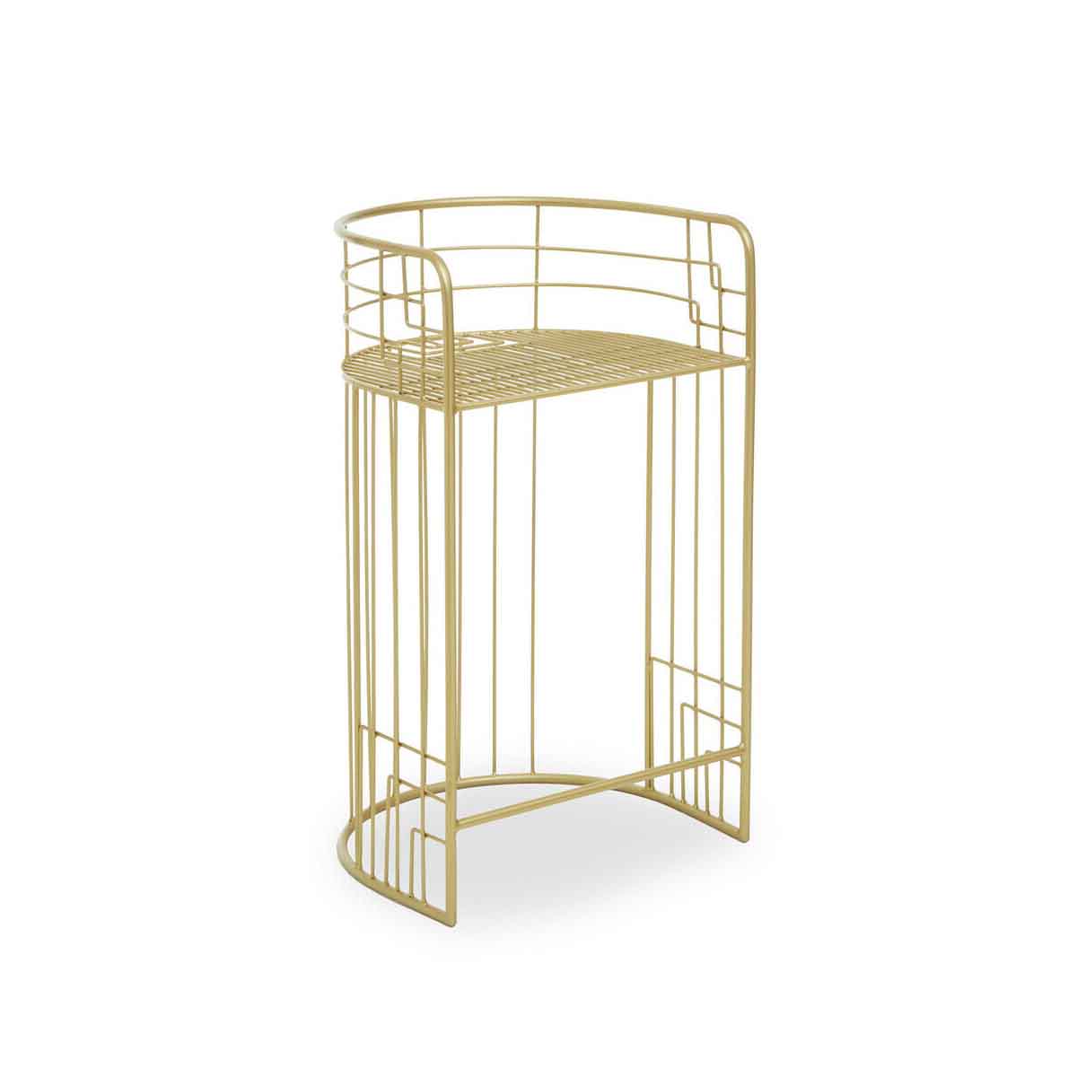 Rabia Gold Finish Bar Chair