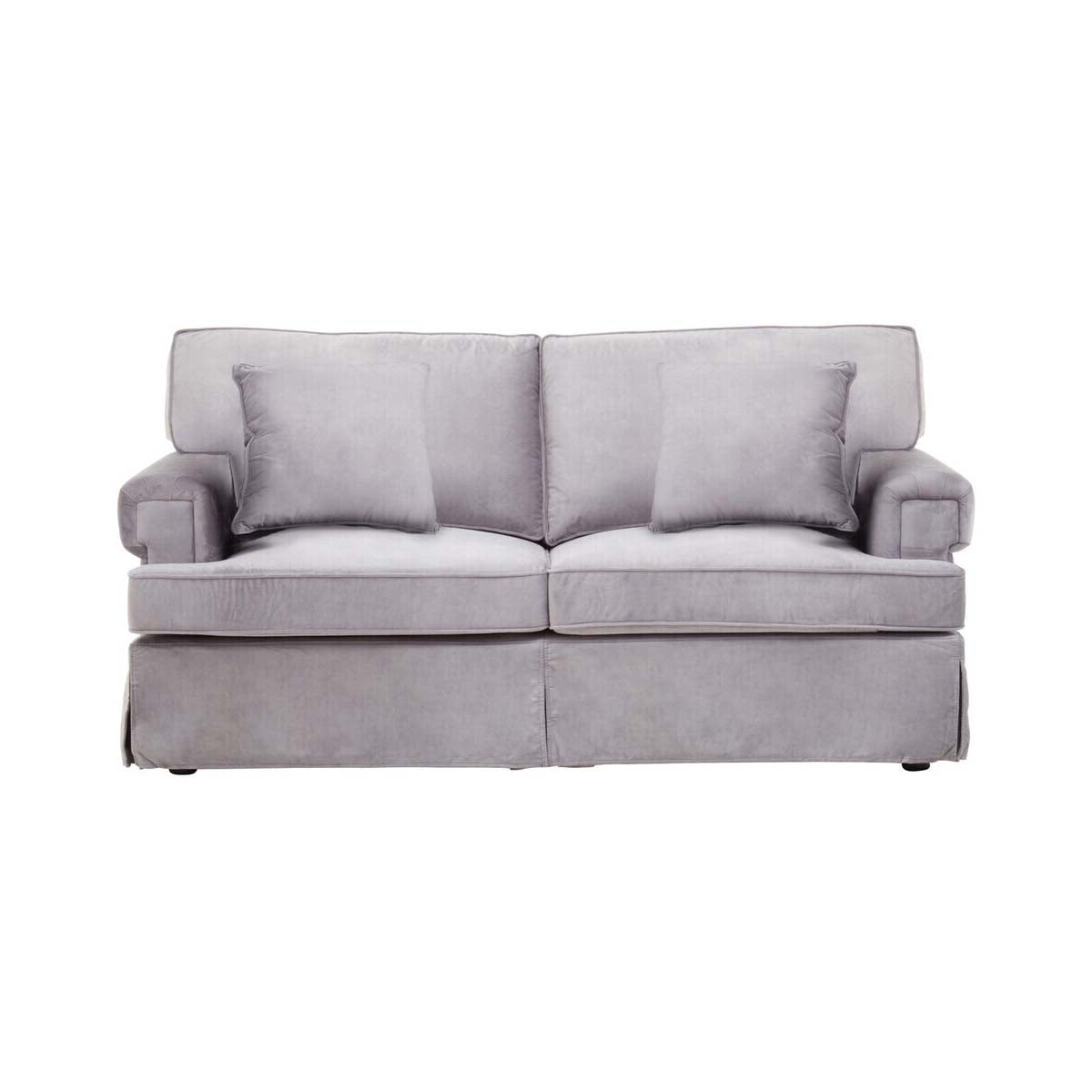 Ralph Two Seat Grey Velvet Sofa