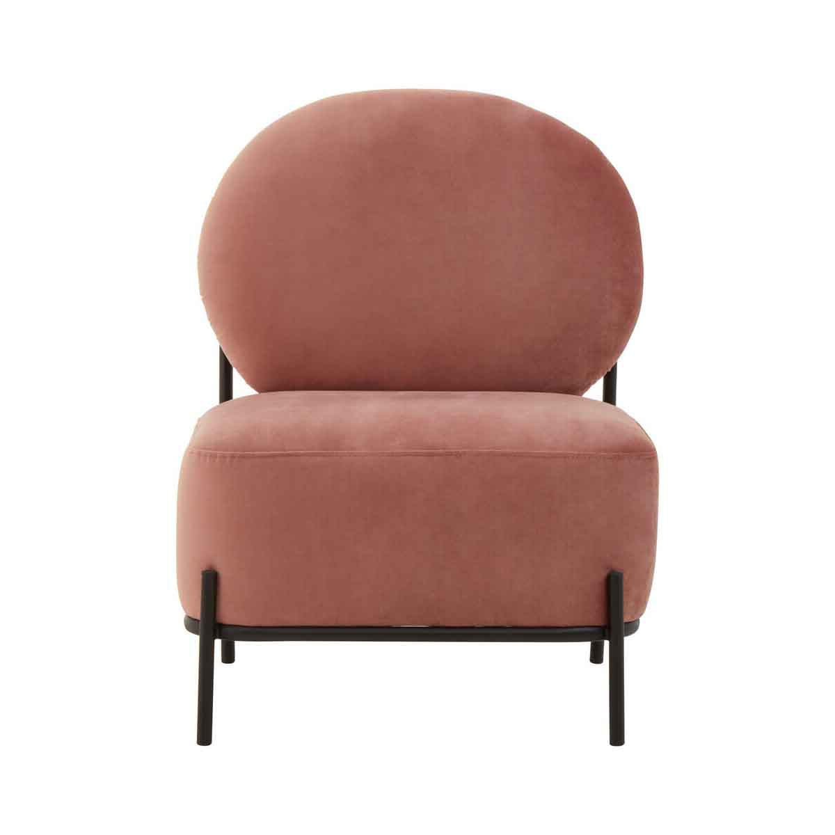 Haya Dusky Rose Velvet Chair