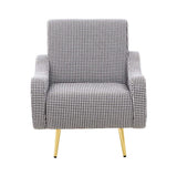 Holli Black And White Checked Armchair