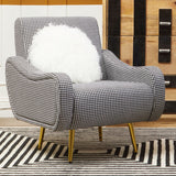 Holli Black And White Checked Armchair