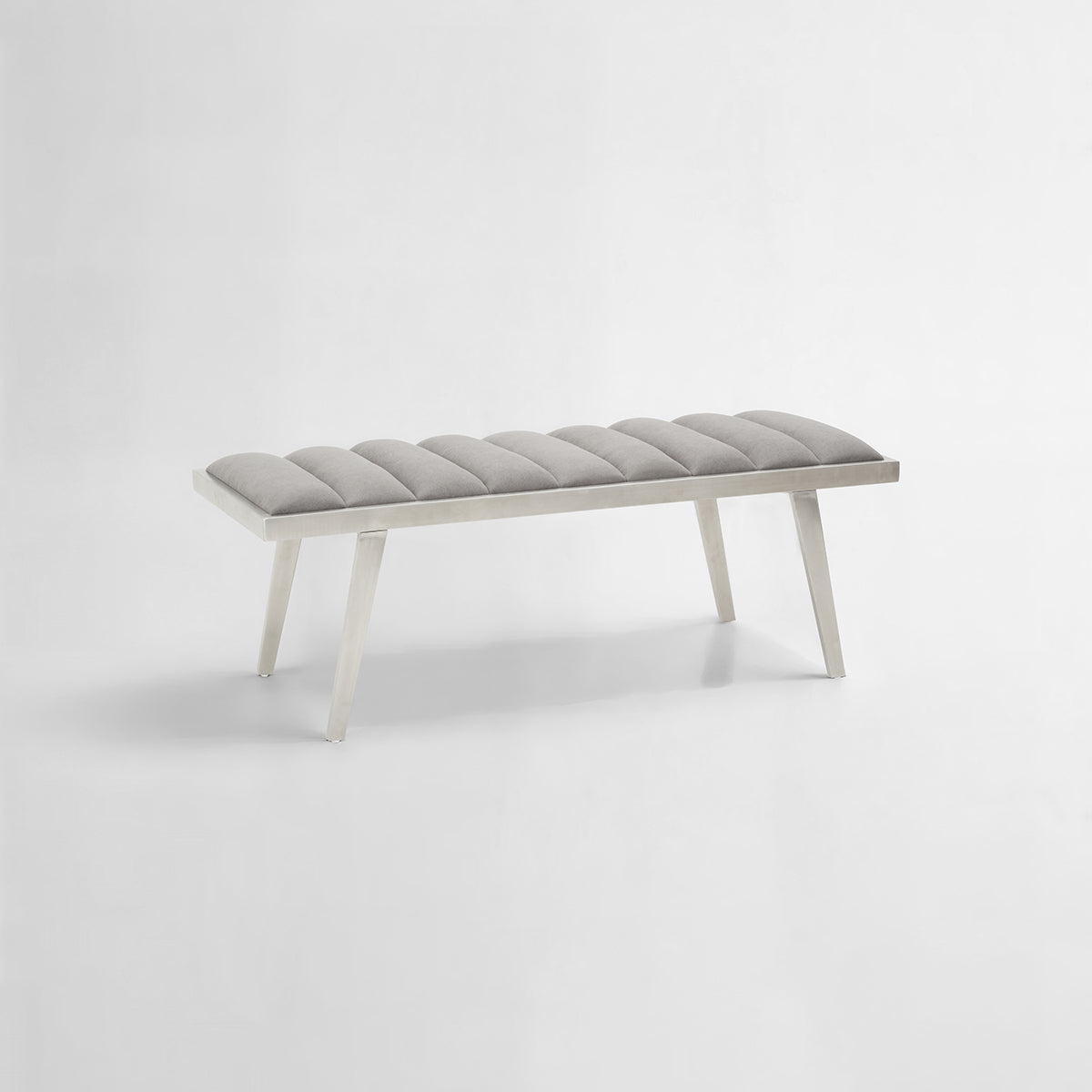 Gilden Grey Bench With Splayed Legs