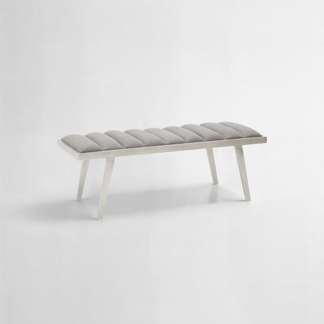 Gilden Grey Bench With Splayed Legs