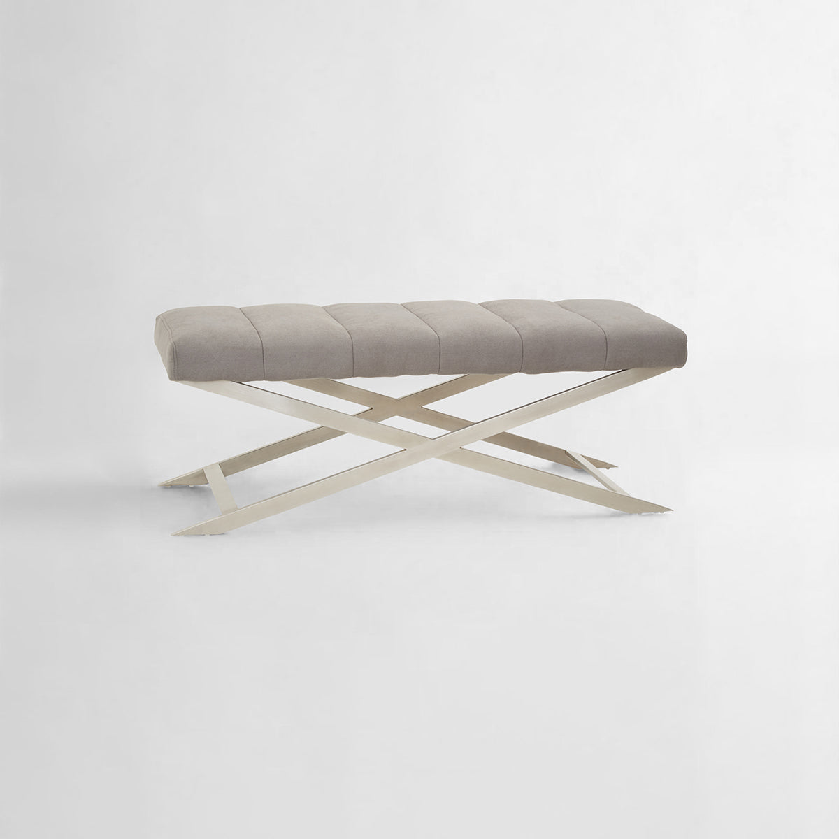 Gilden Grey Bench With Cross Base