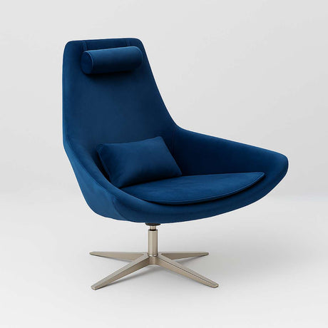 Kalo Navy Velvet Armchair