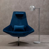 Kalo Navy Velvet Armchair