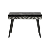 Boho Black and White Two Drawer Console Table