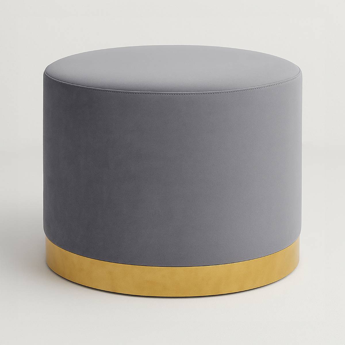 Hagen Grey And Gold Round Stool