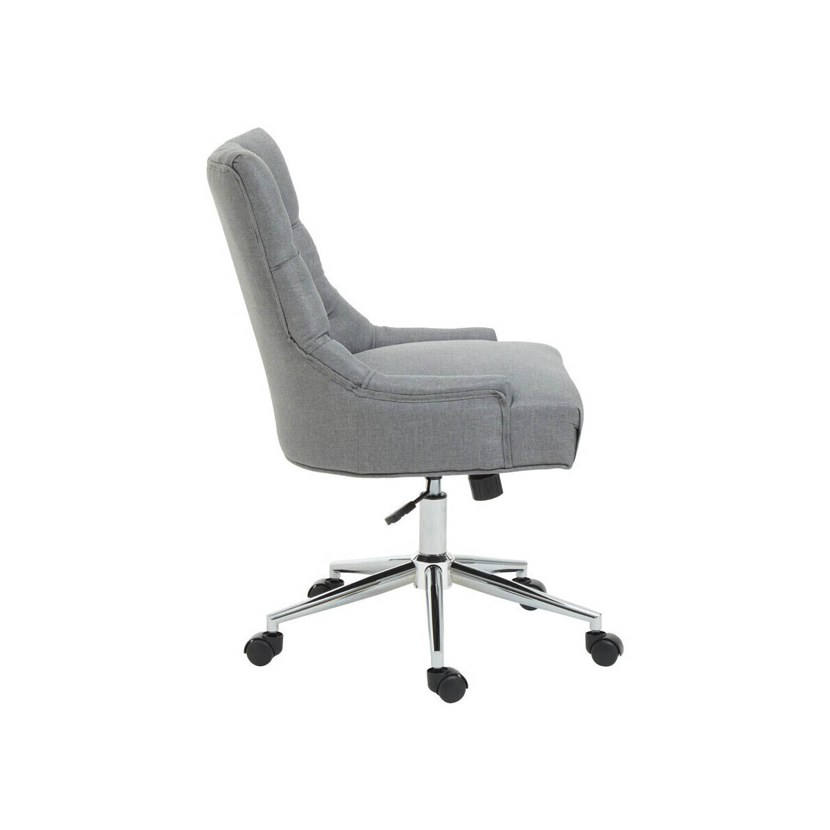 Anita Grey Fabric and Chrome Finish Base Home Office Chair