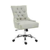 Anita Natural Fabric and Chrome Base Home Office Chair