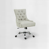 Anita Natural Fabric and Chrome Base Home Office Chair