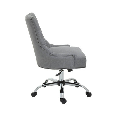 Anita Grey Fabric and Chrome Base Home Office Chair