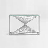 Amella Console Table With Silver Finish Frame